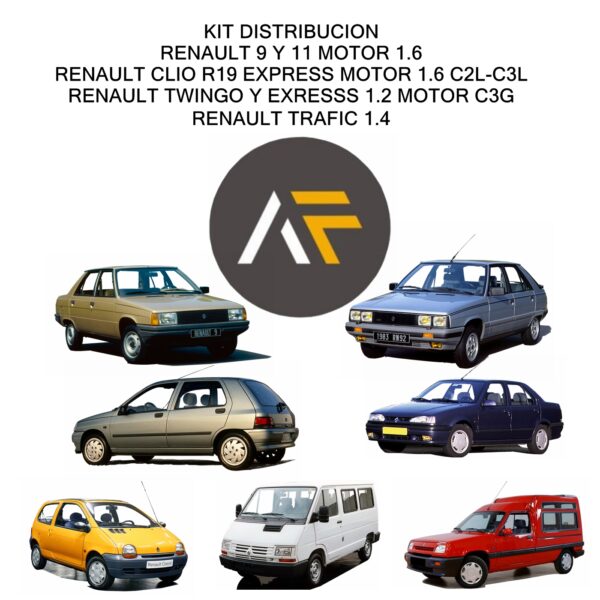 Kit Engranajes, Cadena, Tensor Y Cadena  R 9/clio 1.6