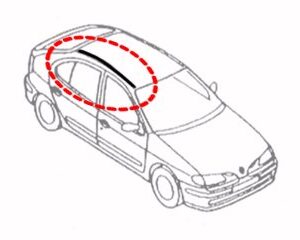 Moldura Techo  Megane  Derecha
